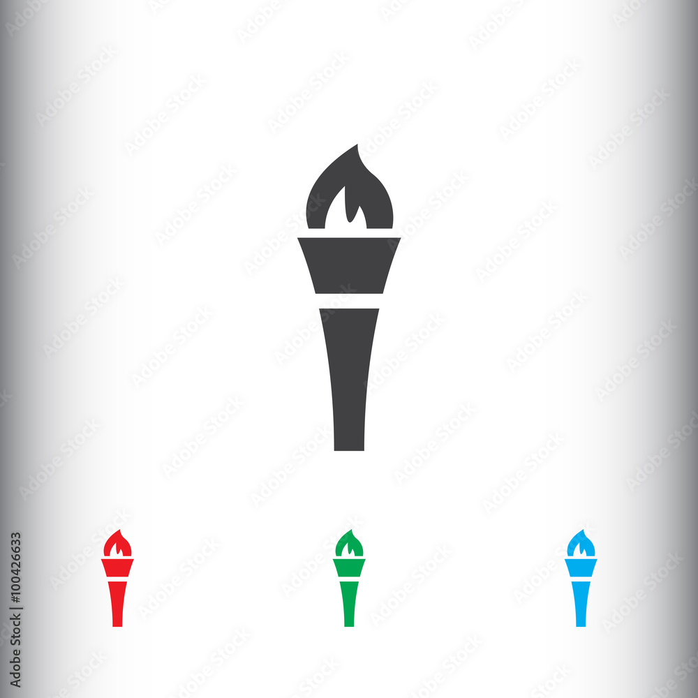 Olympic torch icon for web and mobile