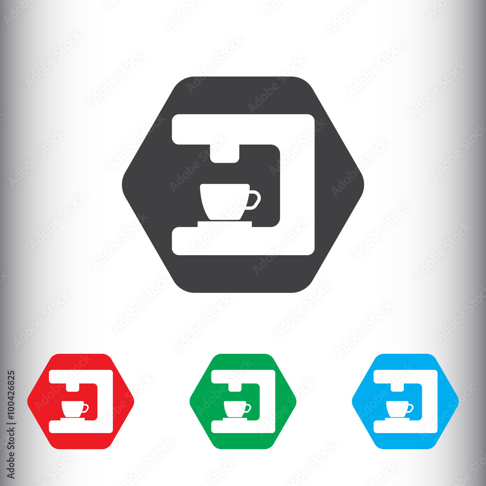 Coffee machine, coffee maker icon Coffee machine, coffee maker icon