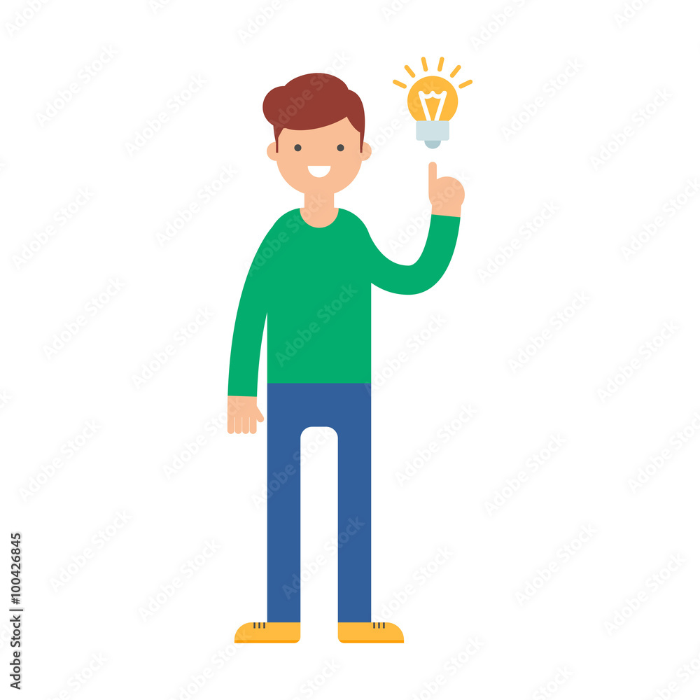A man have got an idea vector illustration A man have got an idea vector illustration