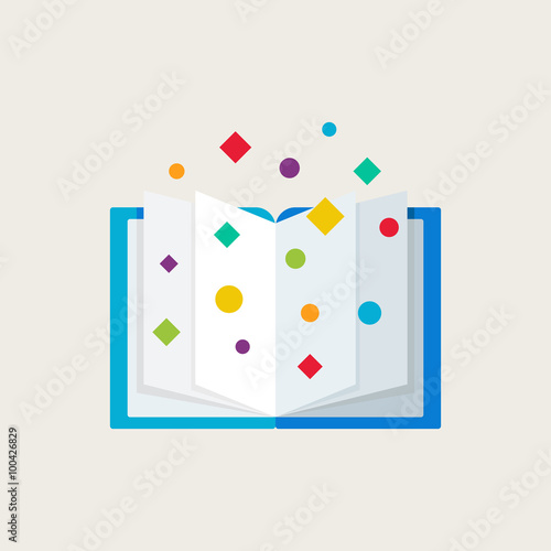 Open book vector illustration