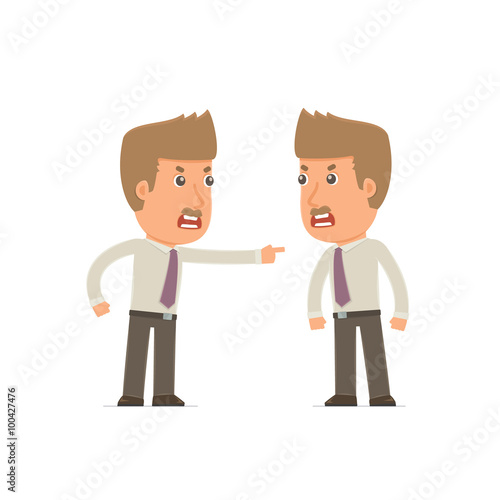 Angry Character Broker abuses and accuses his companion
