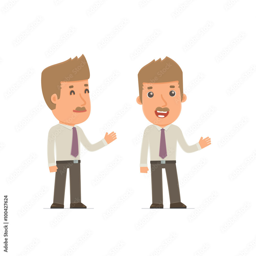 Happy and Intelligent Character Broker making presentation using Happy and Intelligent Character Broker making presentation using