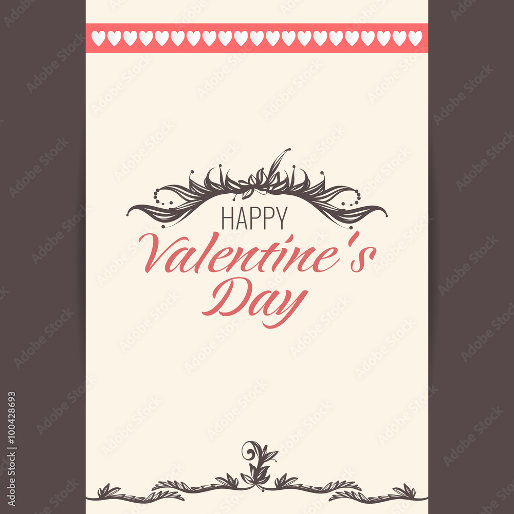 Vector postcard, Valentine's day