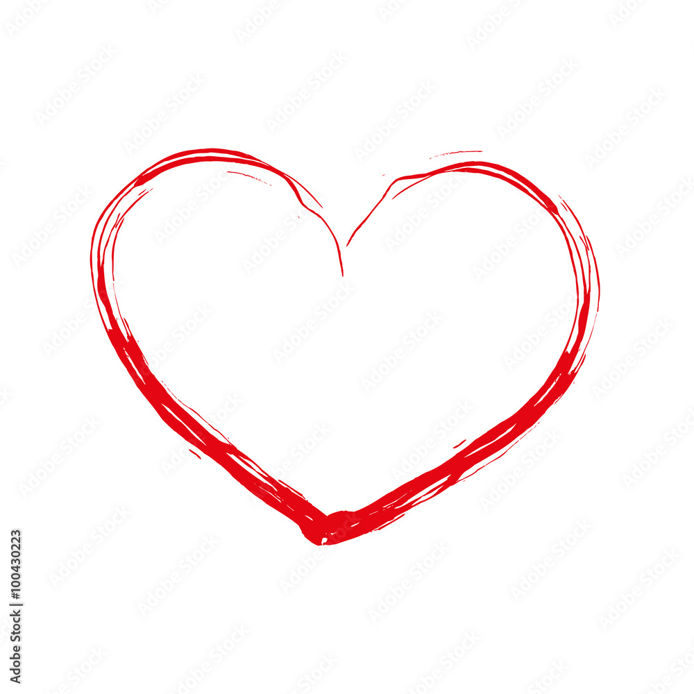 Art heart on a white background Art heart on a white background