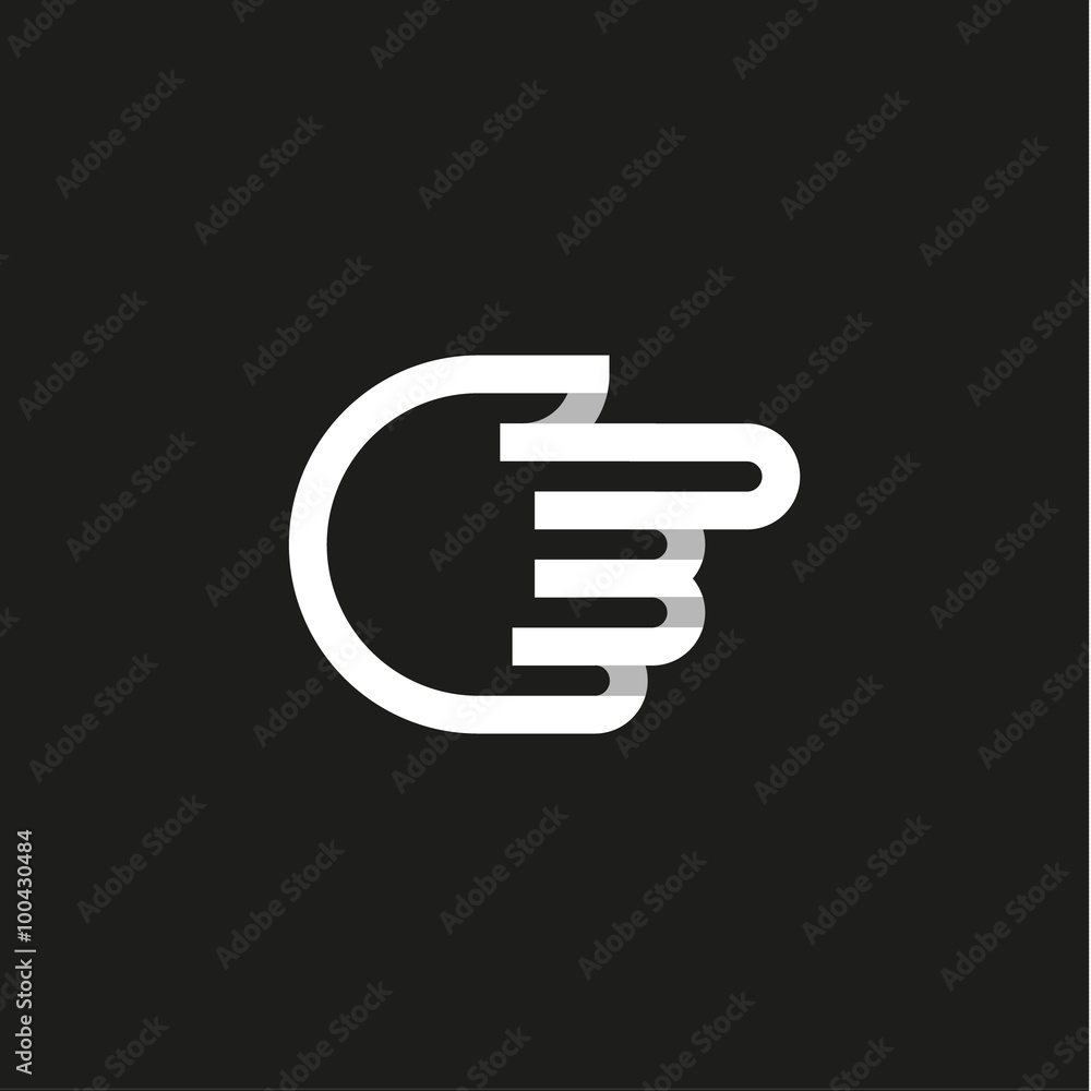 Touch Finger pointer icon outline line flat style trend Touch Finger pointer icon outline line flat style trend
