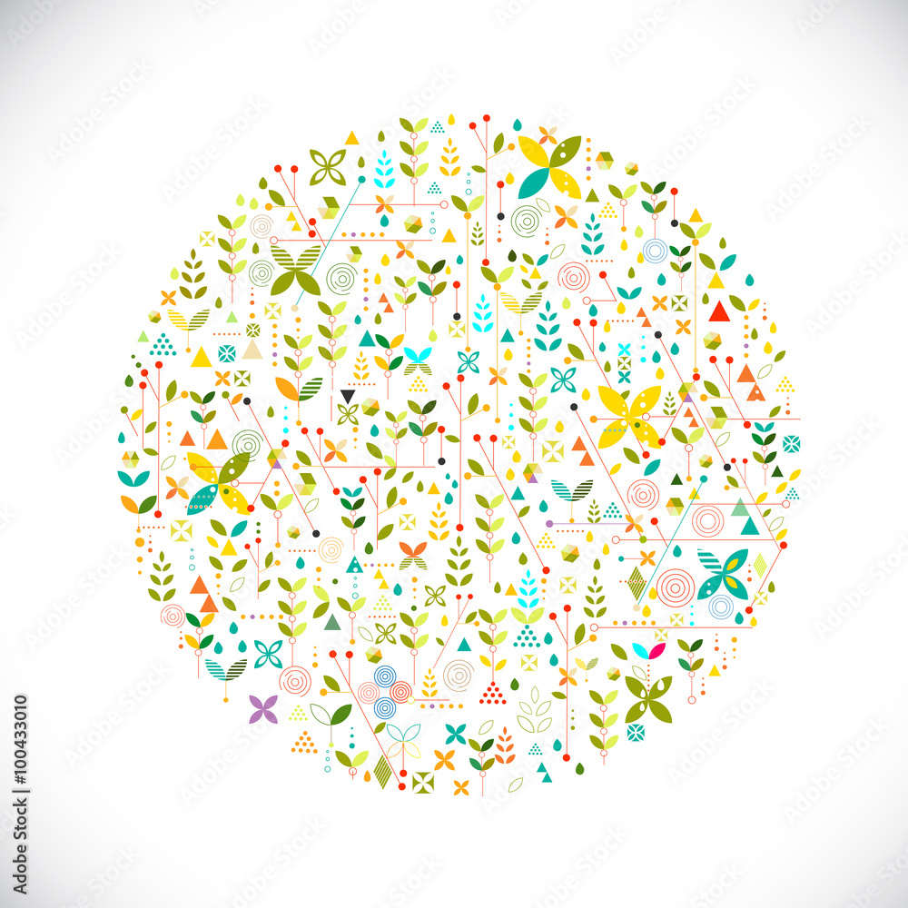 Abstract graphic circle shape of nature concept Abstract graphic circle shape of nature concept