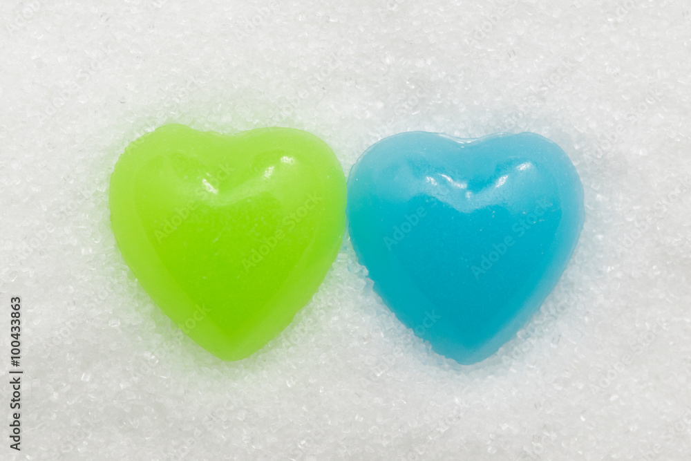 heart-shaped candy on the sugar for valentine's day heart-shaped candy on the sugar for valentine's day