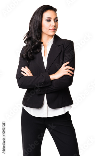 Bilde på lerret Hispanic Businesswoman on White