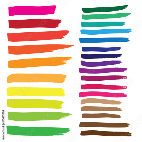 Marker drawing series in Vector Format. Color can be changed by one click