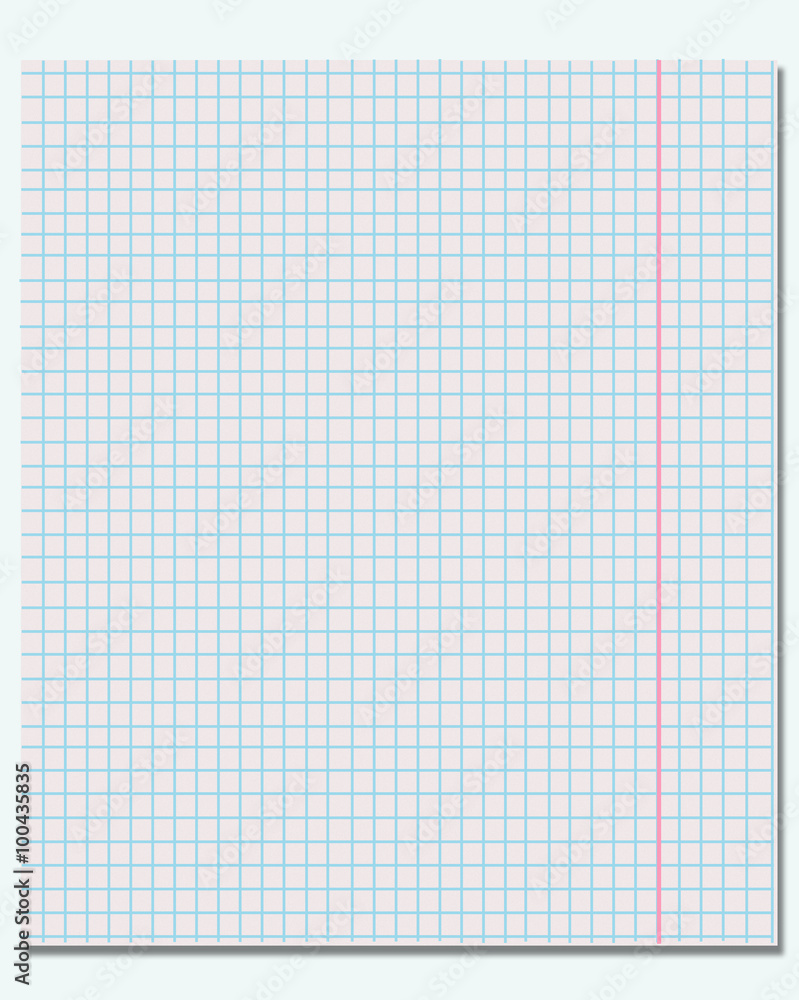 ? Page of notebook in the box on a white background ? Page of notebook in the box on a white background