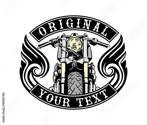 Fotografie cafe racer emblem wings