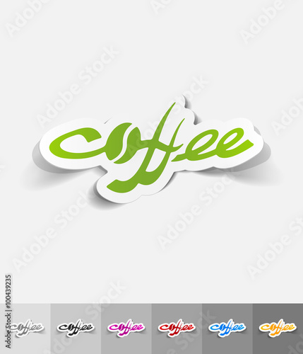 realistic design element. COFFEE