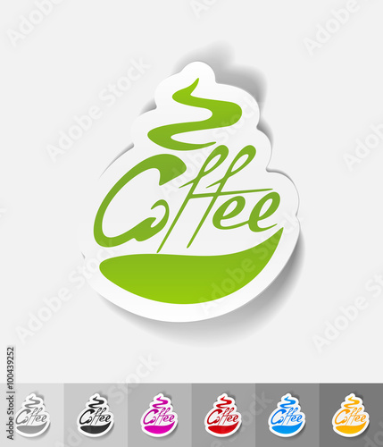 realistic design element. coffee