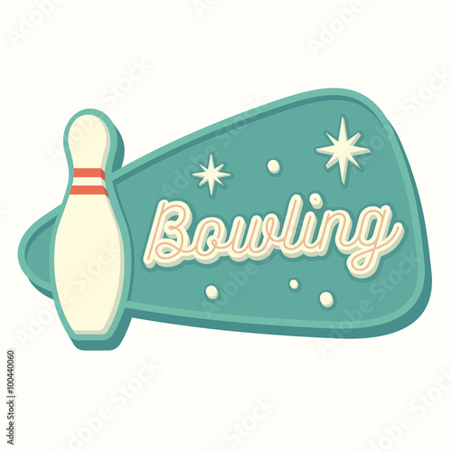 Vintage Bowling Sign