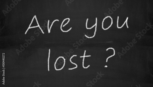 chalkboard are you lost illustration