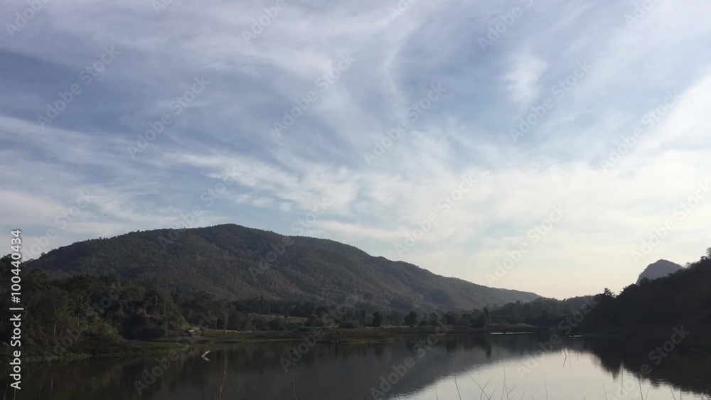 Beautiful time lapse of mountains clouds and a lake Beautiful time lapse of mountains clouds and a lake