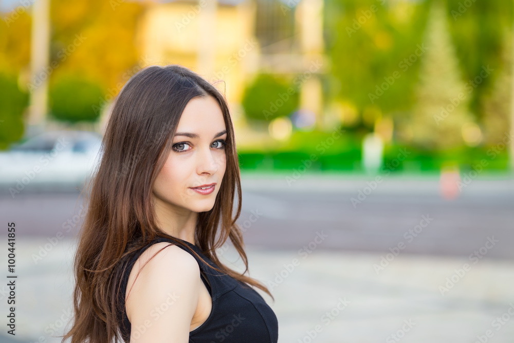 Portrait of smiling young brunette Portrait of smiling young brunette
