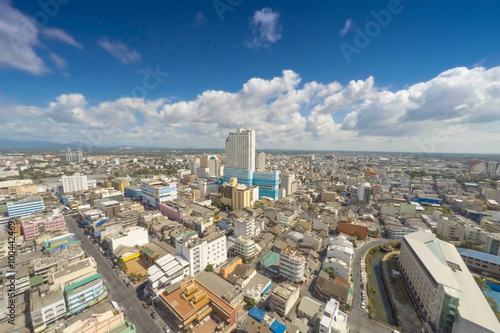 Bild auf Leinwand Aerial view of Hat Yai, Thailand