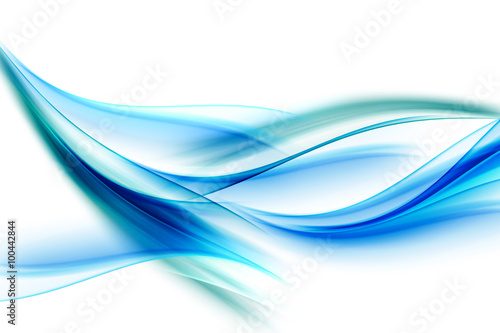 Amazing Modern Abstract Blue Waves Design Background