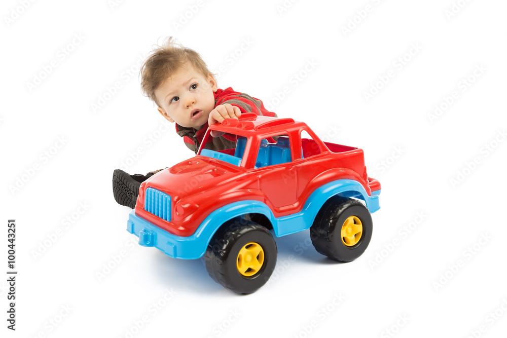 Fototapeta premium child and toy