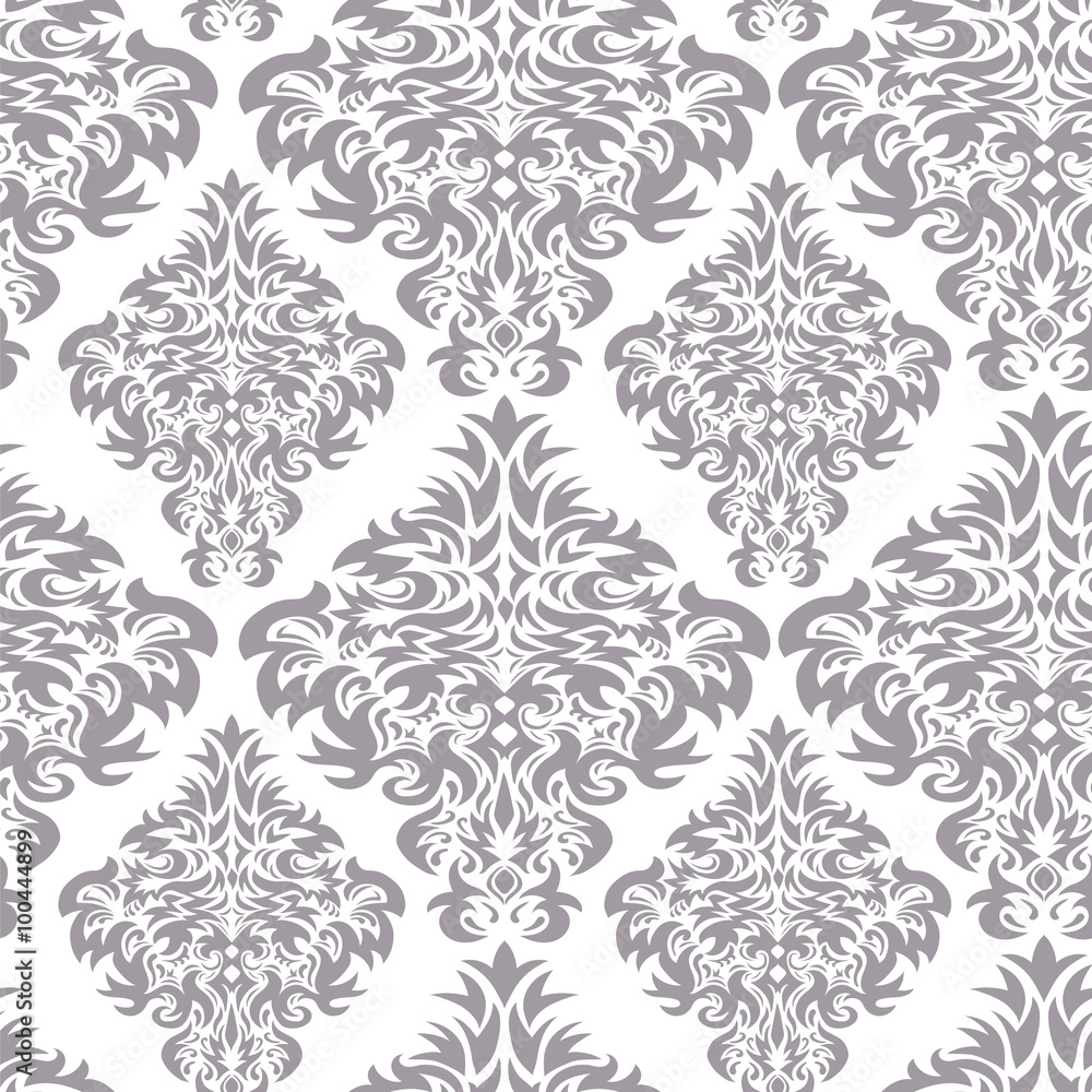 gray damask pattern