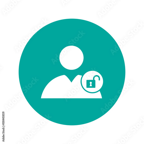 User icon, lock icon