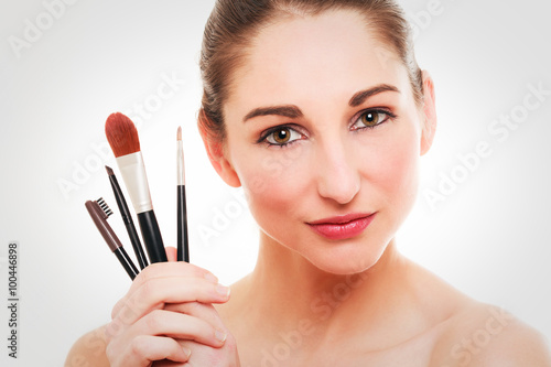 Beautiful young woman beauty and makeup photo