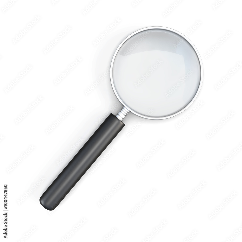 3d Magnifier isolated on white bcakground. 3d Magnifier isolated on white bcakground.