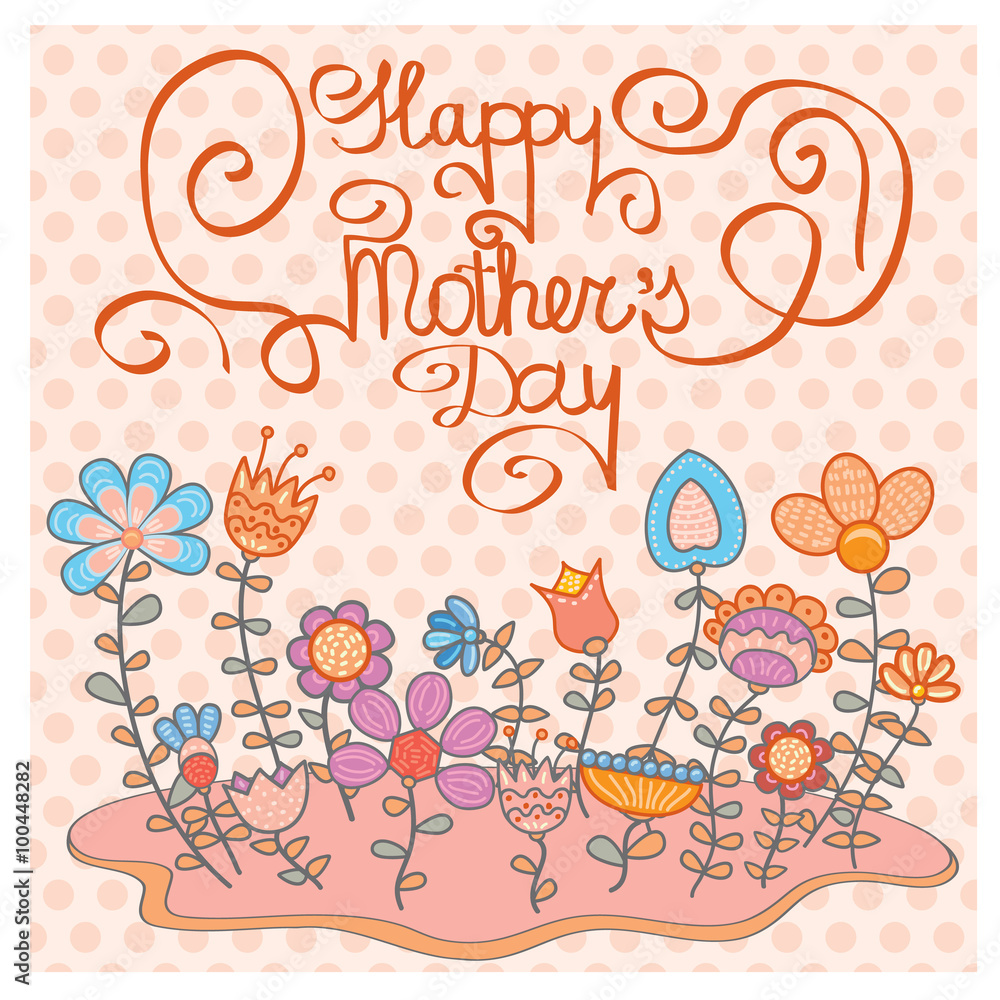 Vintage Happy Mothers's Day Background
