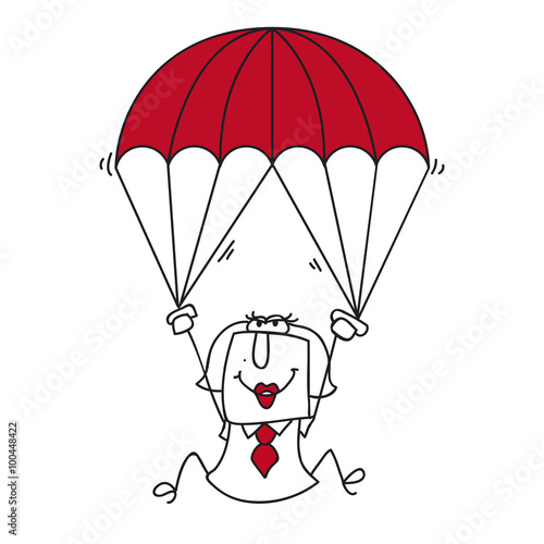 paratrooper businesswoman