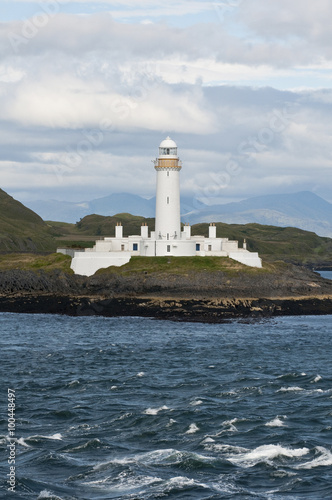 Lighthouse of Scotland seen from a boat