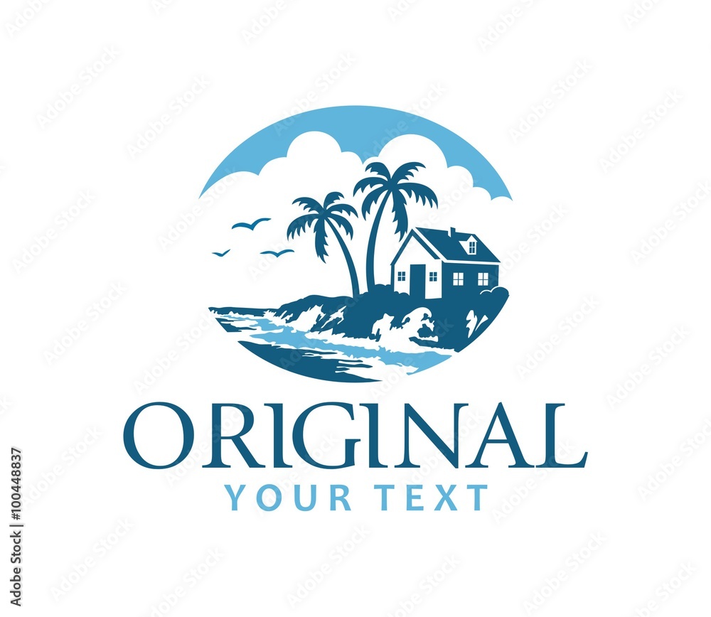 house island Stock Illustration Adobe Stock