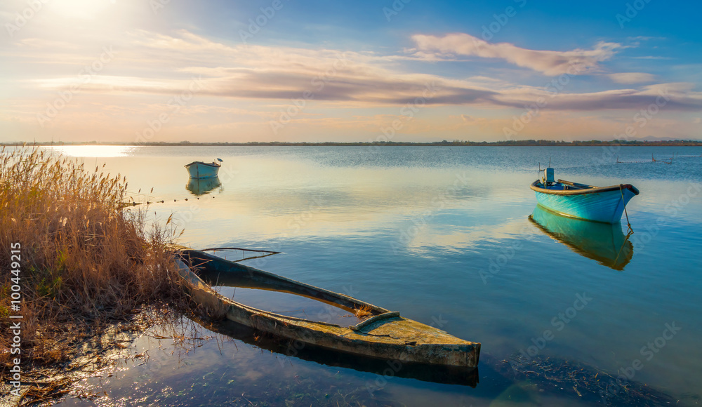 Obraz premium Etang de Canet,pyrénées orientales.