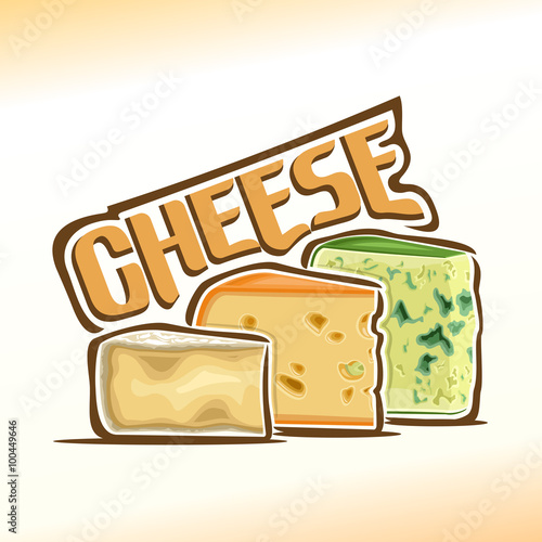 Vector illustration on the theme of cheese
