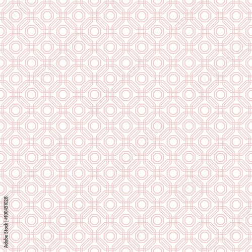 Geometric fine abstract vector background. Seamless modern pattern with pink octagons