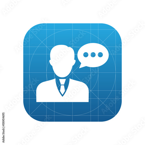 Speaking man icon. Man with...