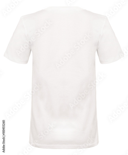 Rear-view Cut-out of Plain White Shirt on Invisible Mannequin