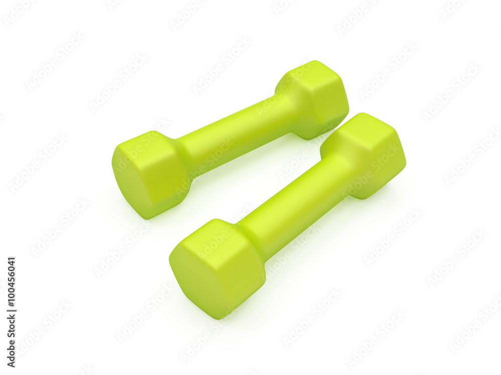 Dumbbells isolated on white Dumbbells isolated on white