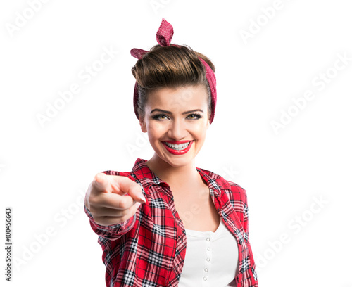 Cuadro en lienzo Beautiful young woman