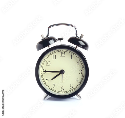 alarm clock isolated white background 