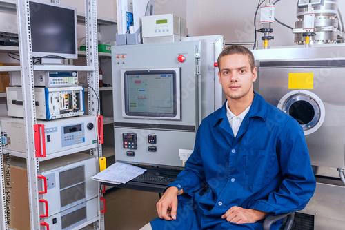 Young engineer working with the scientific attitude in the laboratory