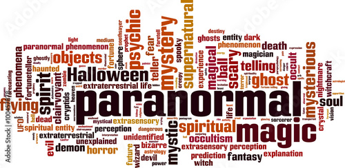 Paranormal word cloud concept. Vector illustration