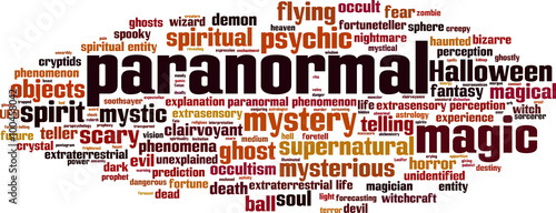 Paranormal word cloud concept. Vector illustration