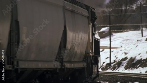 Wallpaper Mural Shot of cargo train rounding a turn. Torontodigital.ca