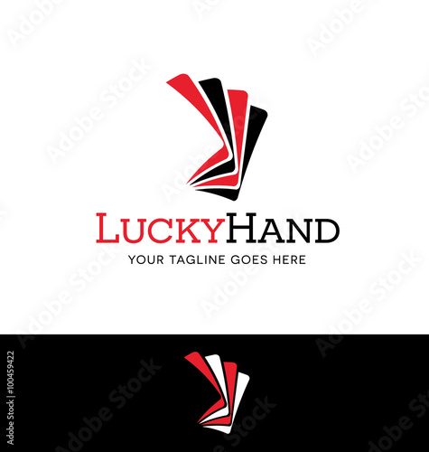 abstract logo of playing cards for business, organization or website