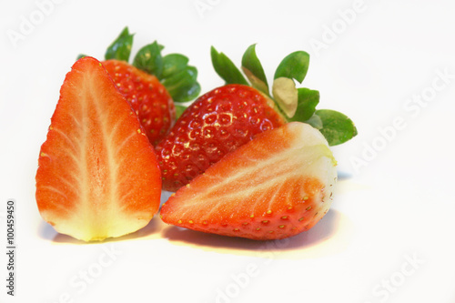 Fresas cortadas