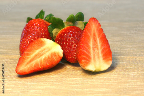 Fresas cortadas