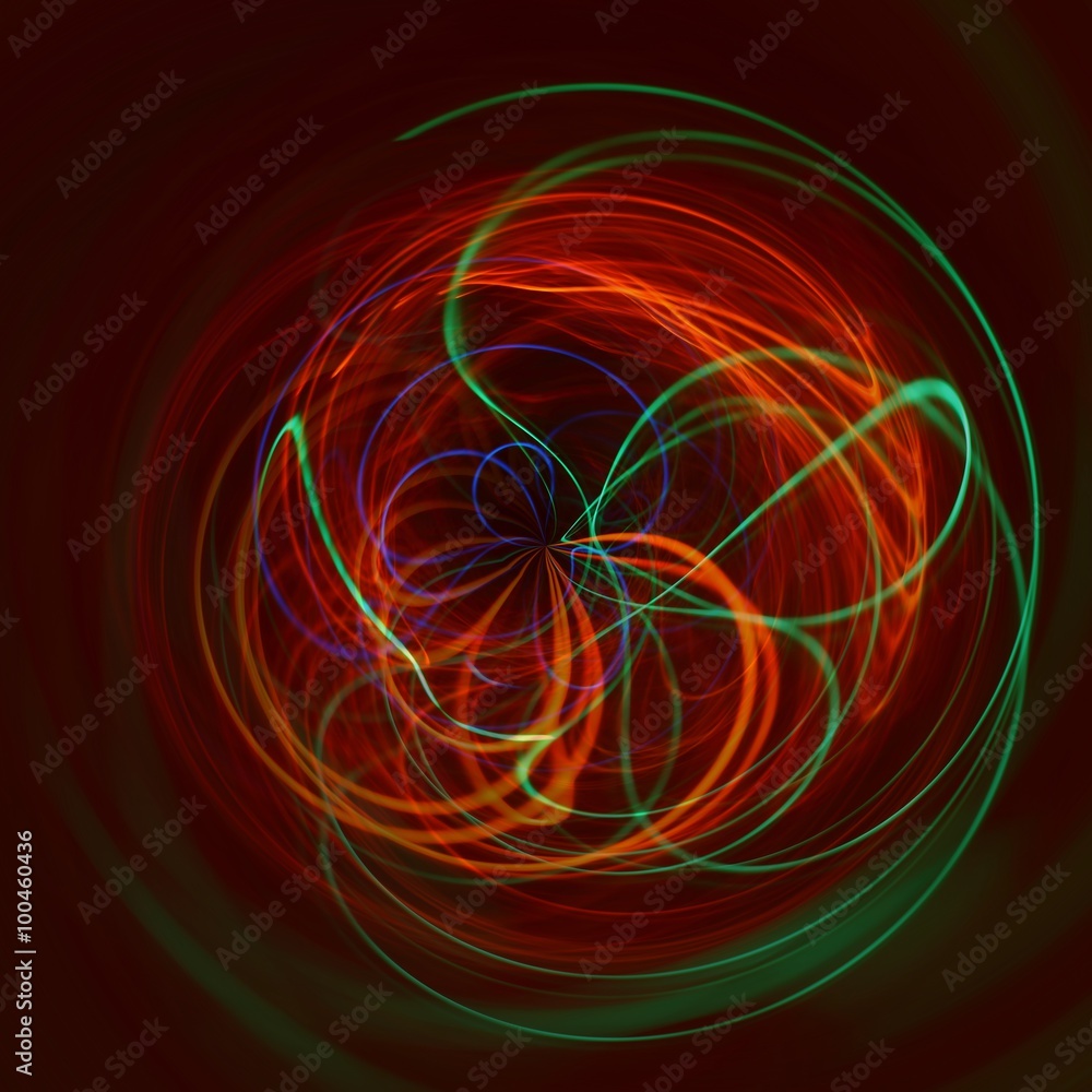 Abstract colorful light rays in circular pattern Abstract colorful light rays in circular pattern