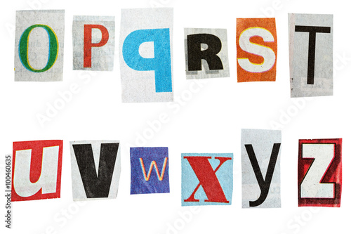 Newspaper alphabet