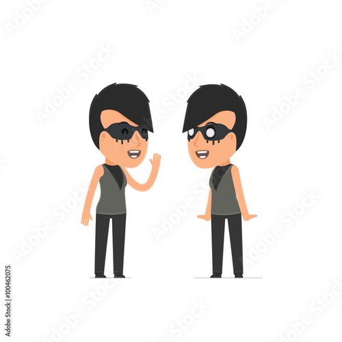 Cunning Character Outsider Girl gossiping and telling secret to